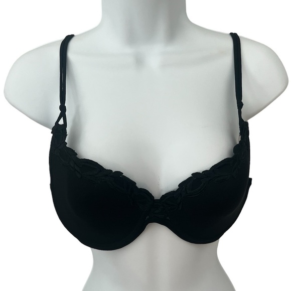 La Perla black molded padded mesh bra 38B NWT - Picture 1 of 11